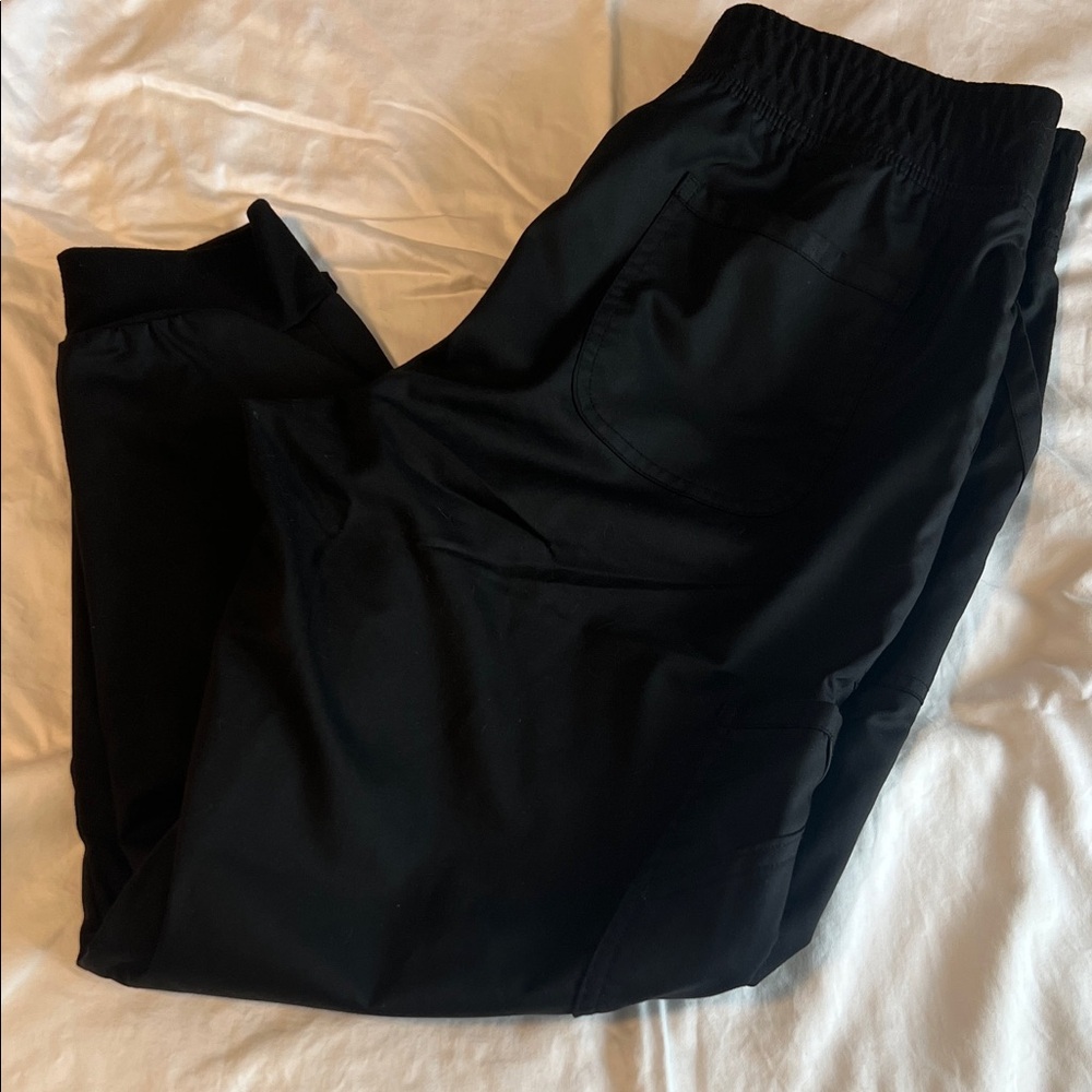 Cherokee Black Cargo Scrub Joggers set of 2